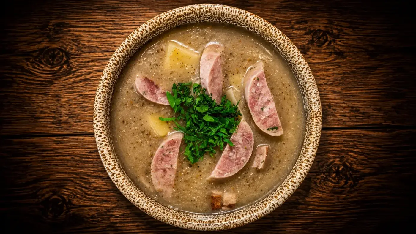 Żurek on rye sourdough with white sausage, Karczma U Wnuka in Zakopane
