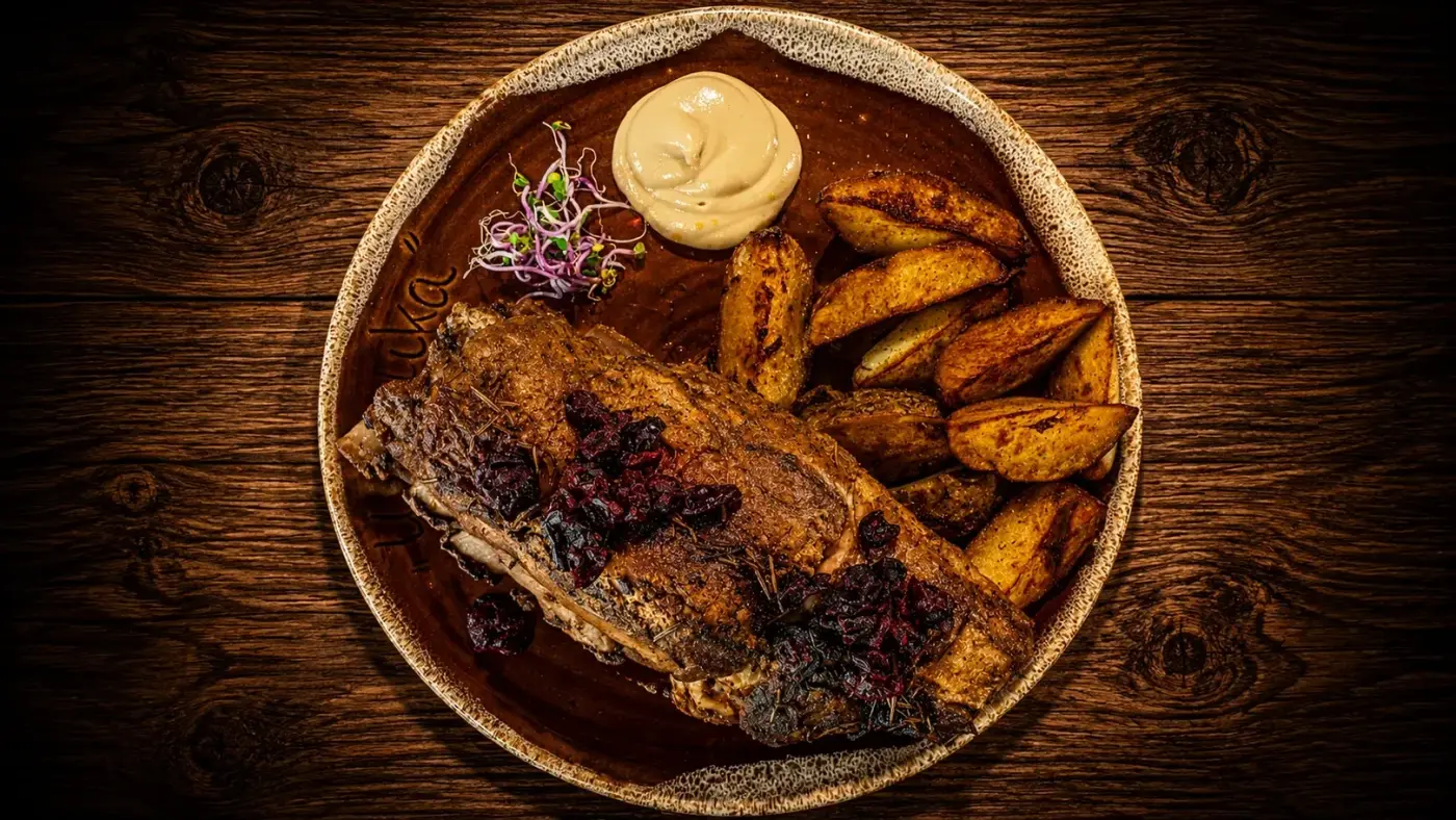 Janosik-Rippchen mit Preiselbeeren, Karczma U Wnuka in Zakopane